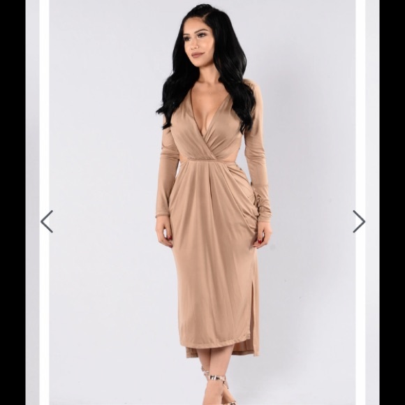 Heaven Must Have Sent You Dress - Taupe - Picture 1 of 7
